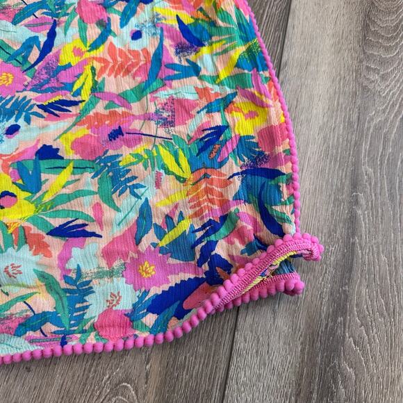 Cat & Jack Tropical Pom Pom Swim Coverup - Girls Medium - Picture 2 of 4
